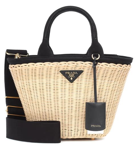 prada black straw tote|prada totes farfetch.